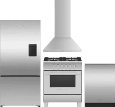 4 Piece Package Includes Refrigerator, Range, Hood And Dishwasher